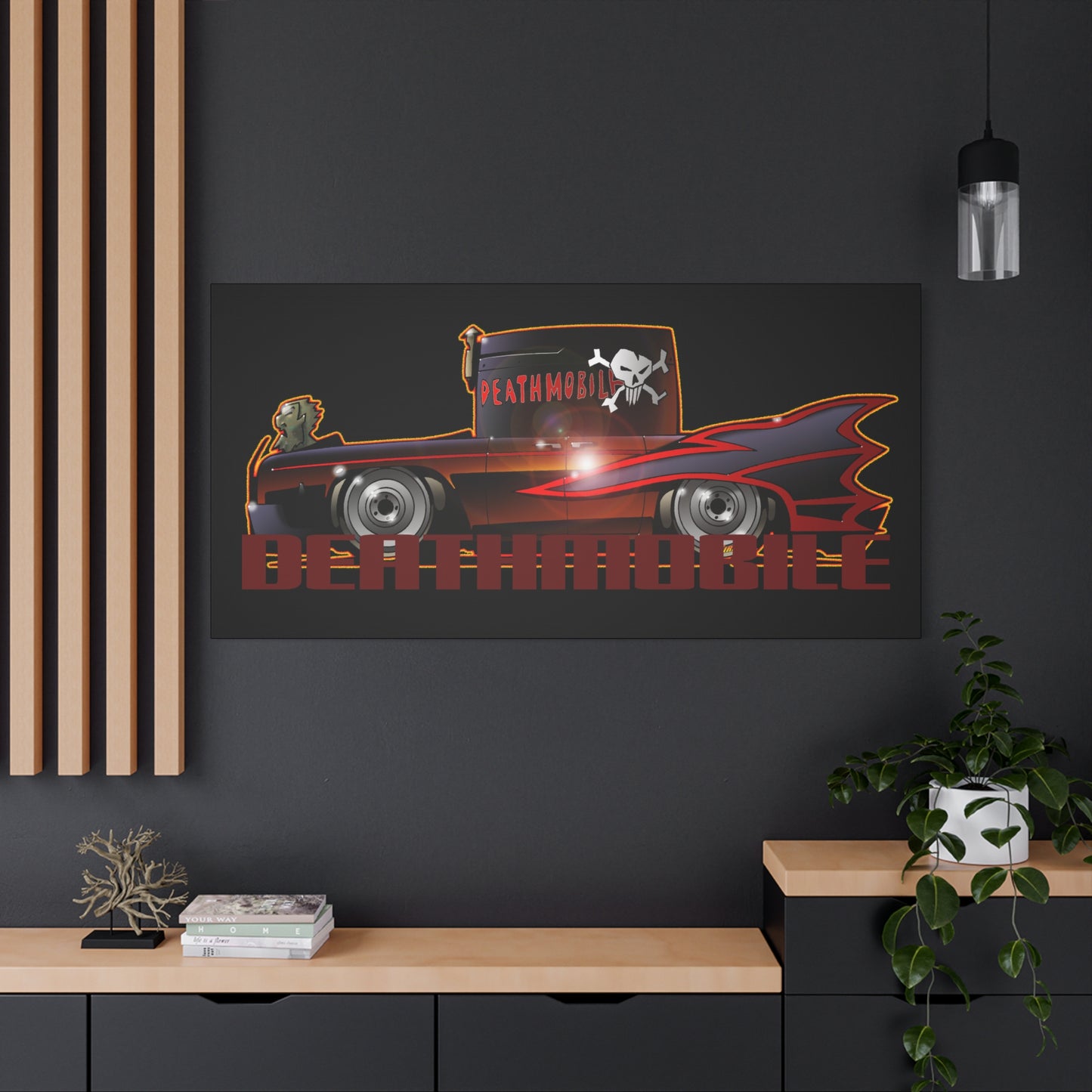 ANIMAL HOUSE DEATHMOBILE Fireball Art Canvas Wall Print