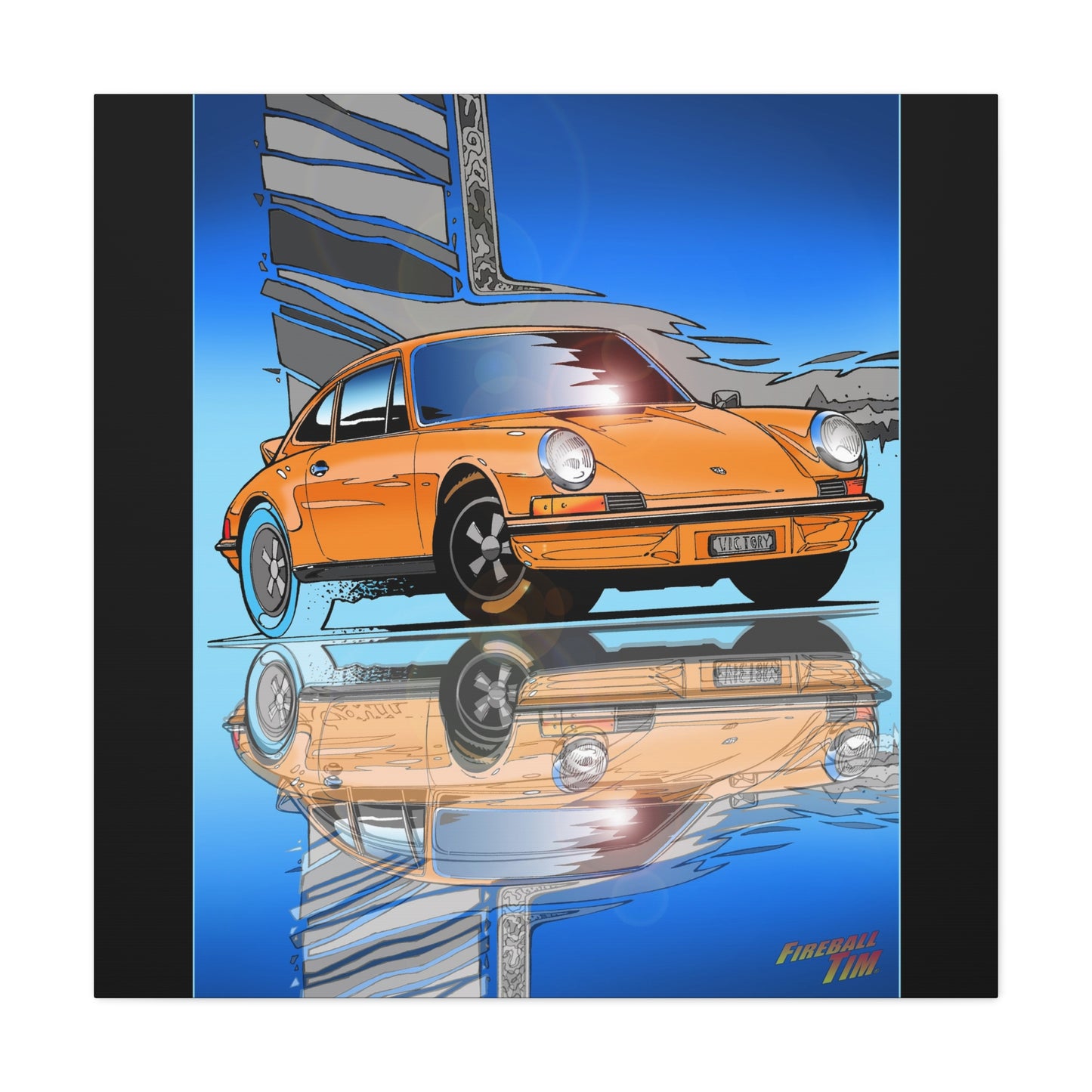 PORSCHE 911 CARRERA RSR IROC Fireball Art Canvas Print