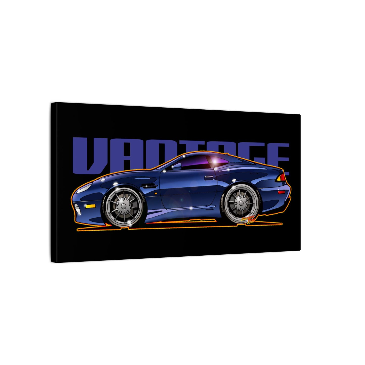 ASTON MARTIN VANTAGE 2001 Fireball Art Canvas Print