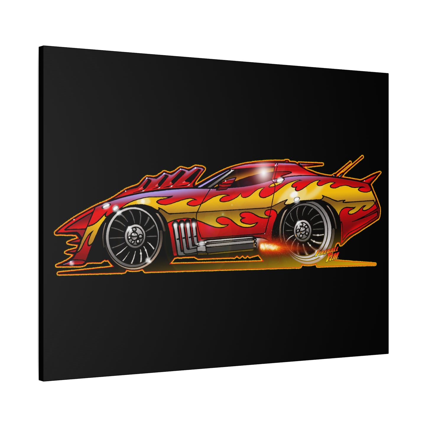 CORVETTE SUMMER Movie Car Fireball Art Canvas Print