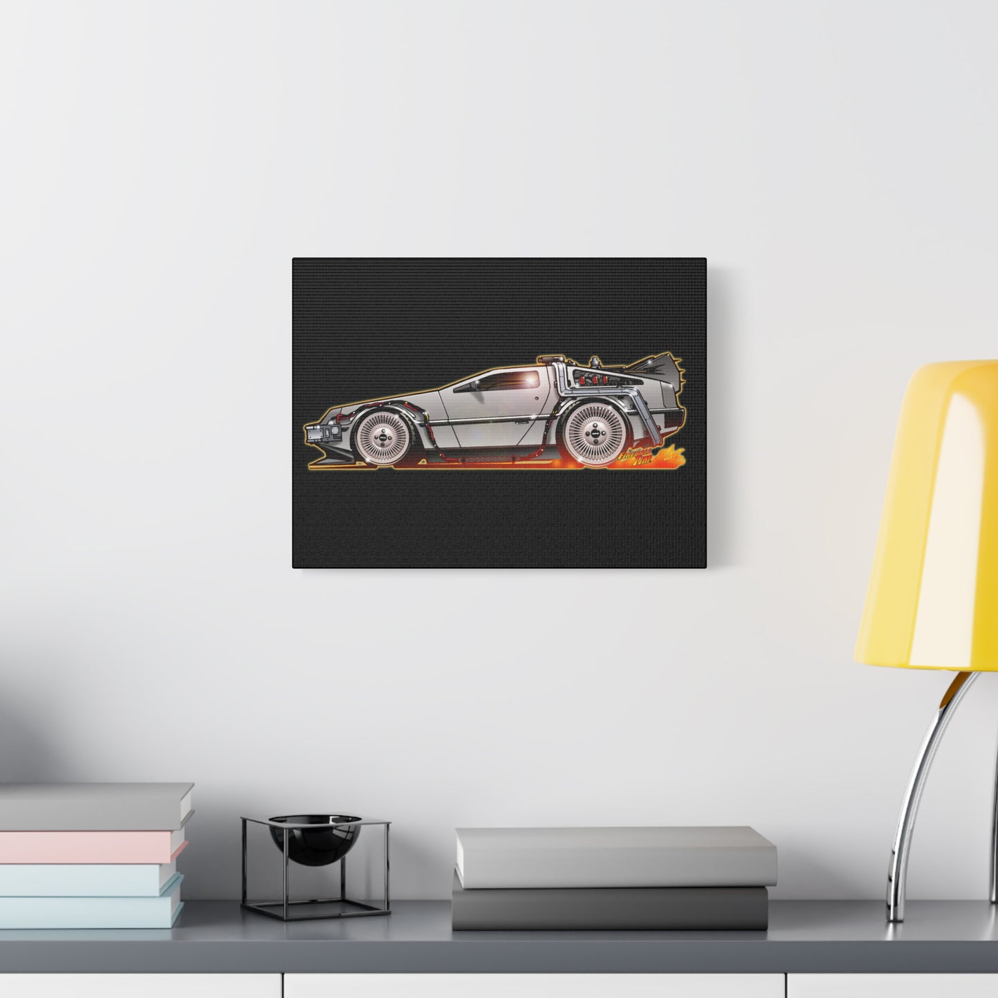 BACK to the FUTURE Delorean Time Machine Canvas Art Wall Print