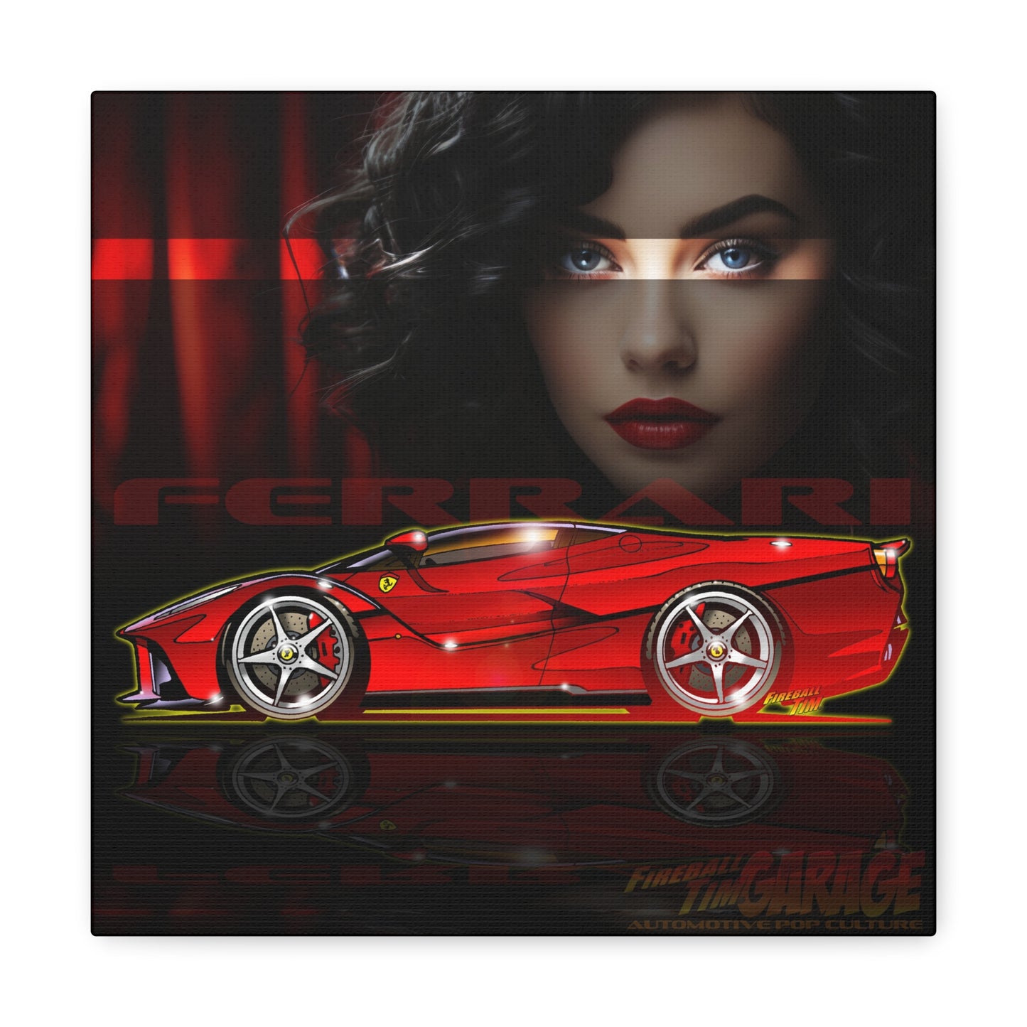 FERRARI LA FERRARI APERTA Concept Art Canvas MASTERPRINT 3 Sizes