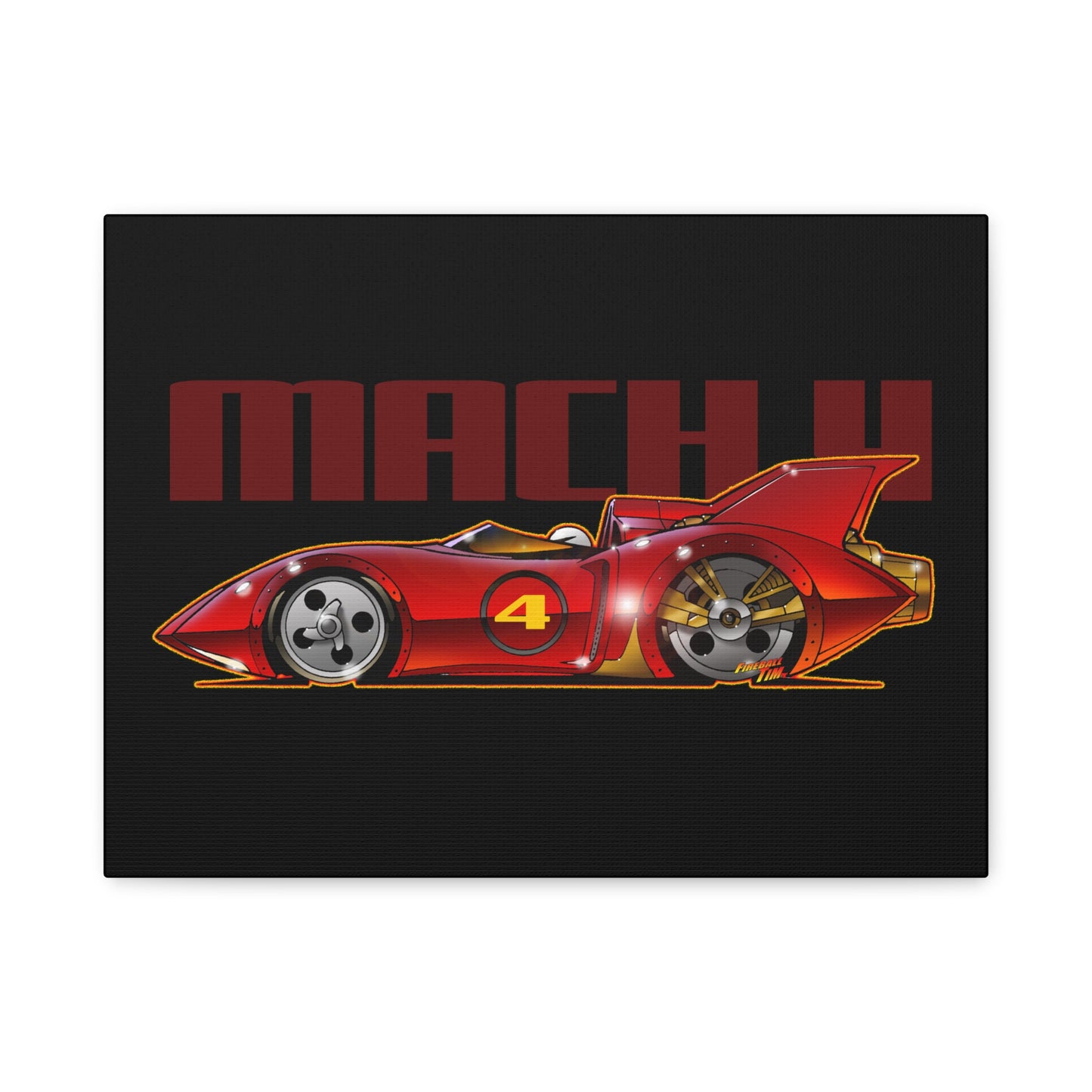 SPEED RACER MACH 4 Fireball Art Canvas Wall Print