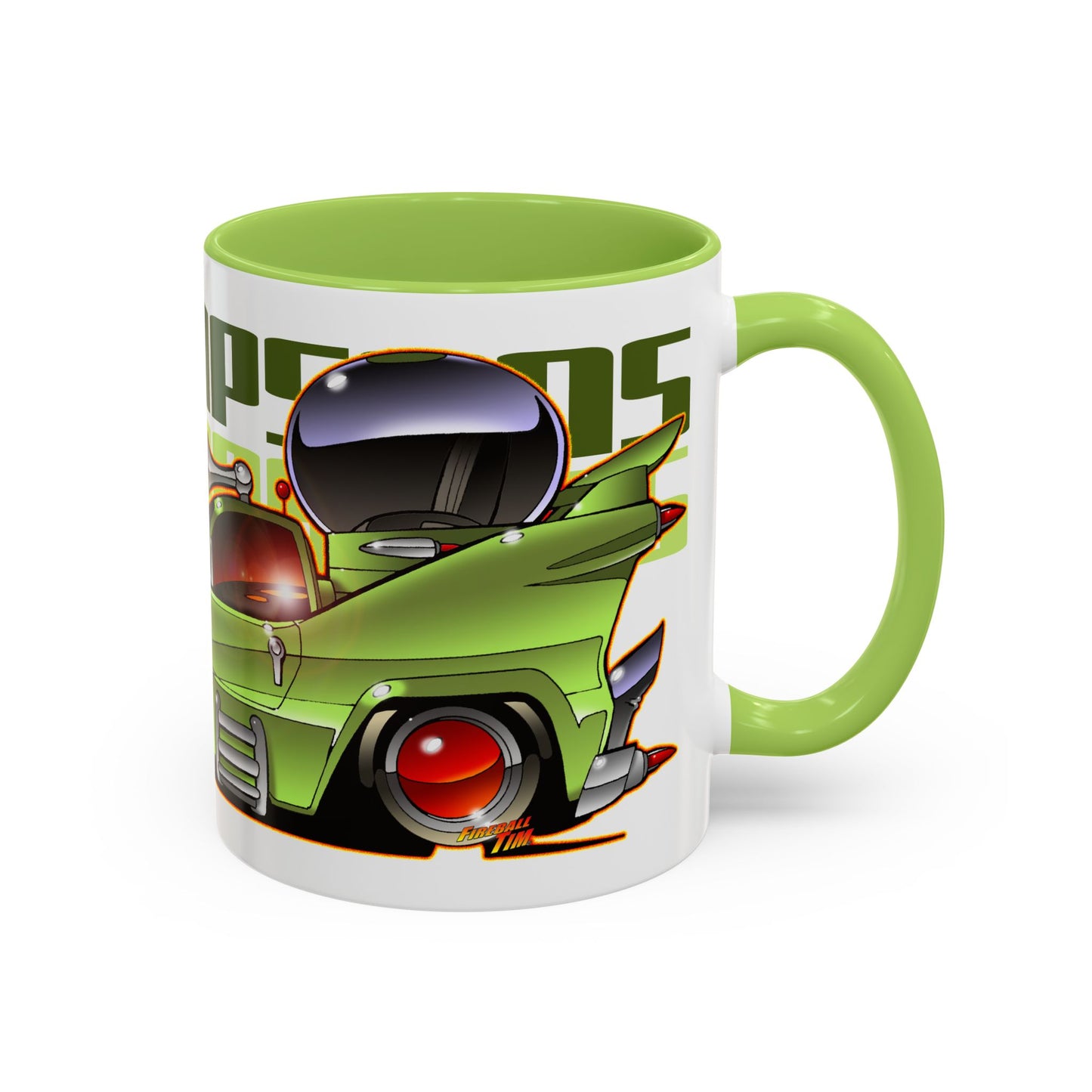 THE SIMPSONS HOMER CAR Fireball Art Collectible Coffee Mug - 11oz