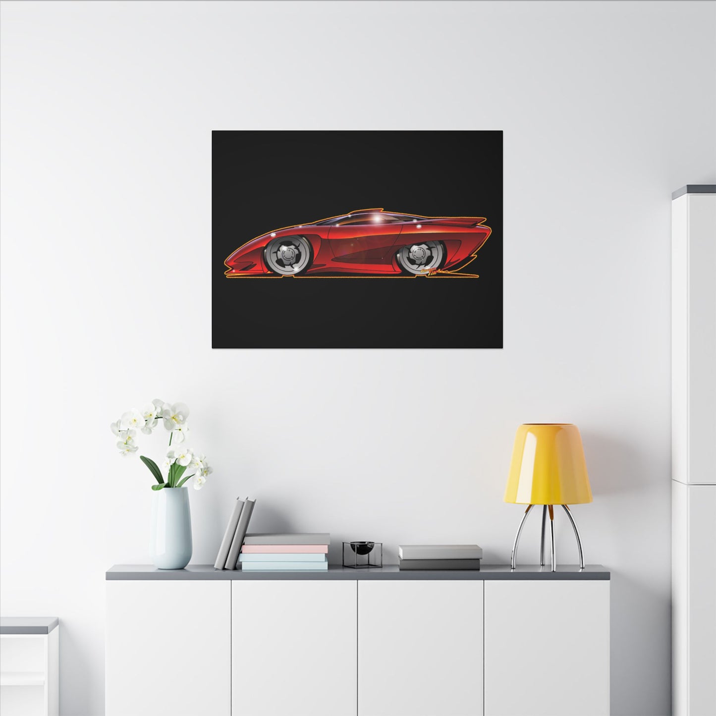 PONTIAC BANSHEE Concept Car Collectible Fireball Art Canvas Print