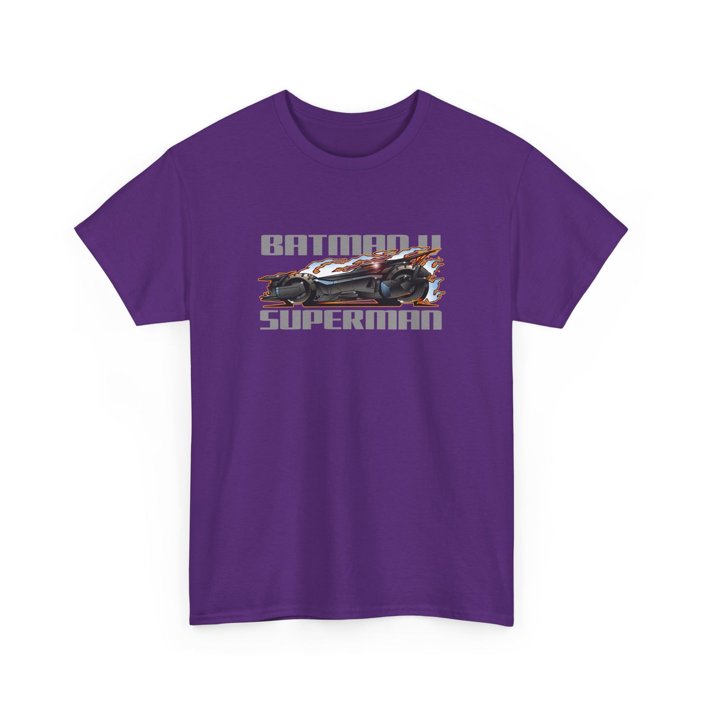 BATMAN VS SUPERMAN BATMOBILE Unisex Heavy Cotton Tee - 4 Colors