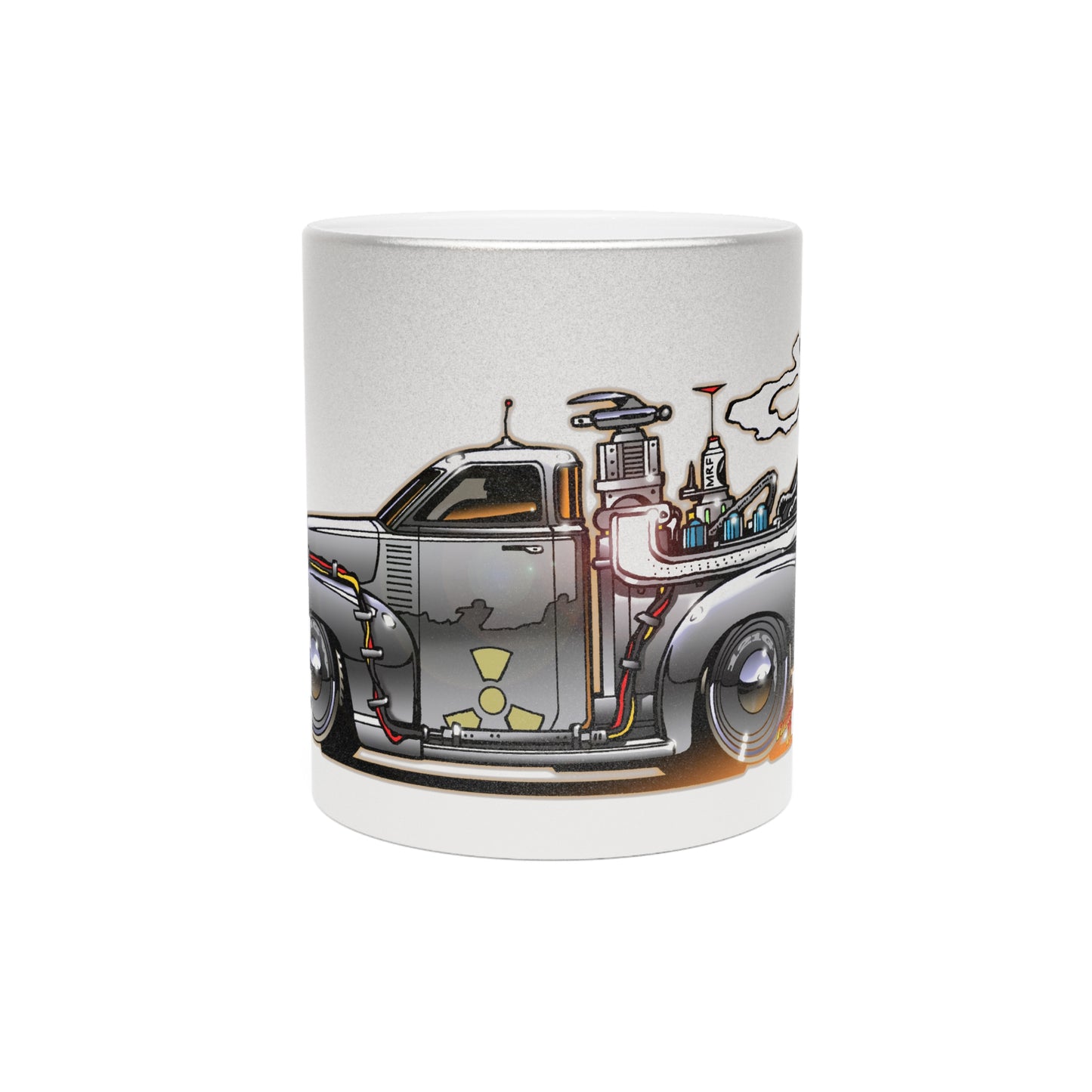 BACK to the FUTURE Chevy 3100 Pickup Movie Car Metallic Silver Mug 11oz