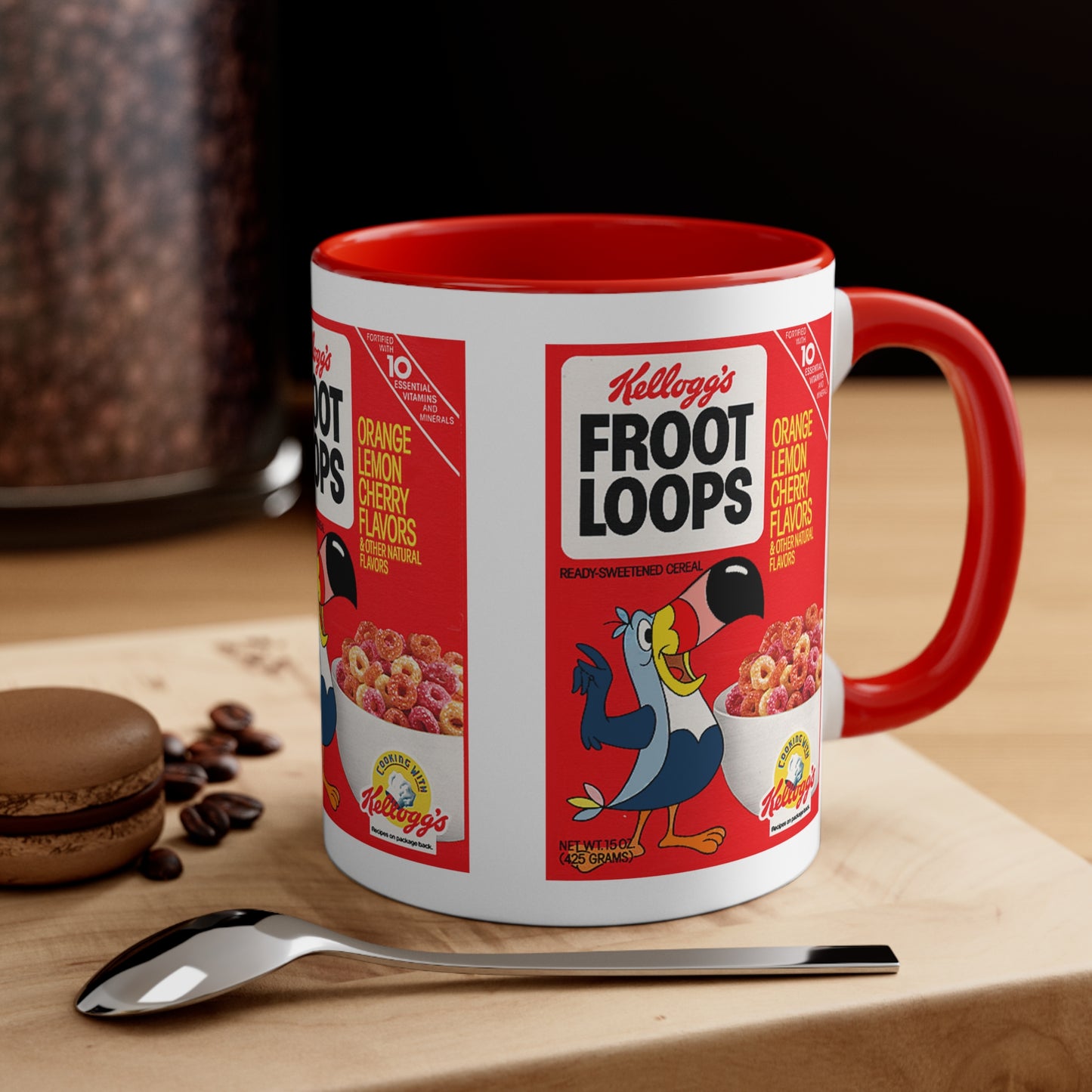 Vintage FROOT LOOPS Cereal Box Art Coffee Mugs 11oz