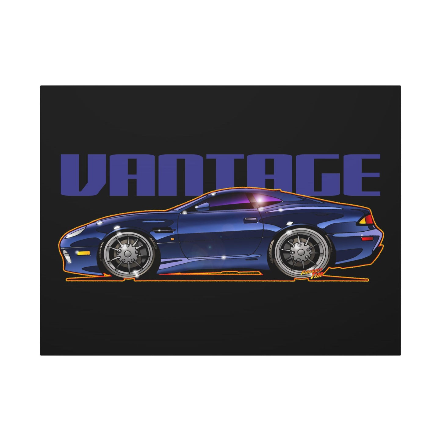 ASTON MARTIN VANTAGE 2001 Fireball Art Canvas Print