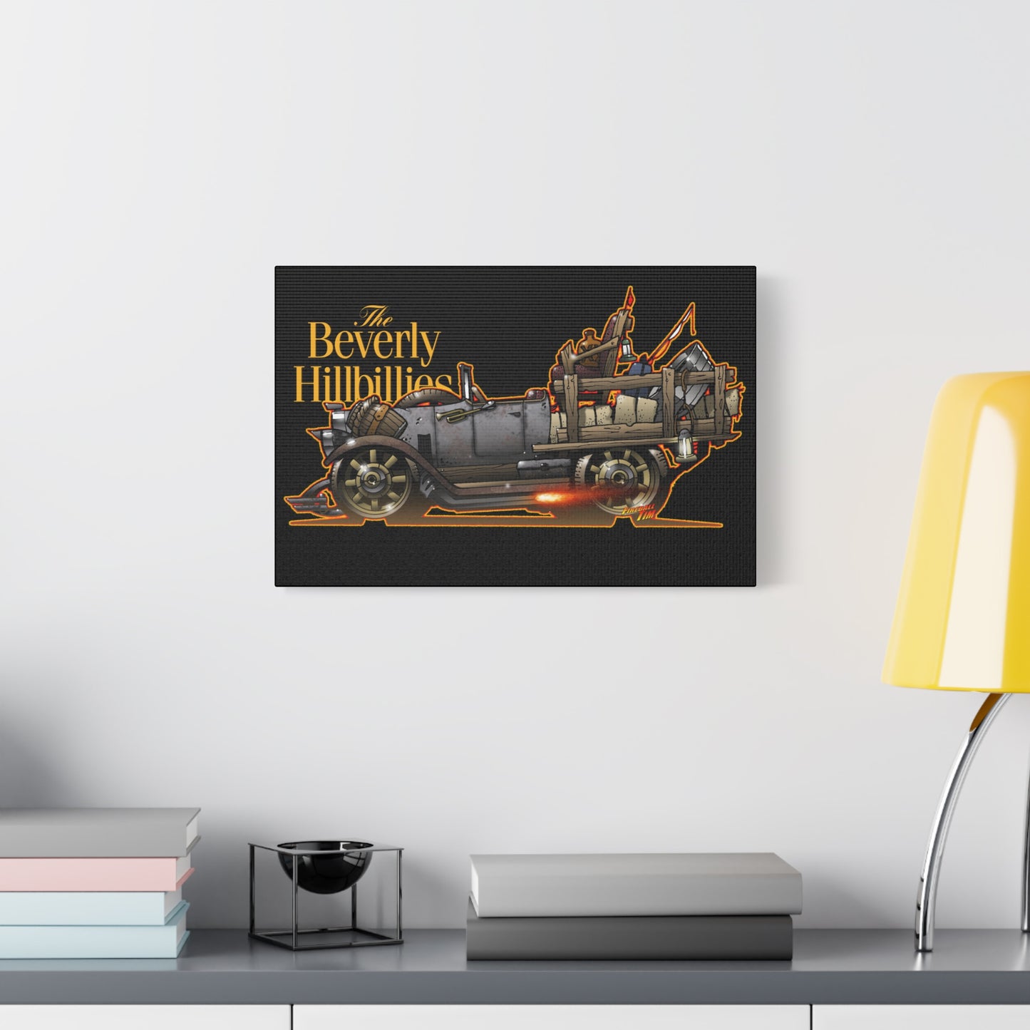 BEVERLY HILLBILLIES JALOPY Canvas Art Wall Print - 11x14