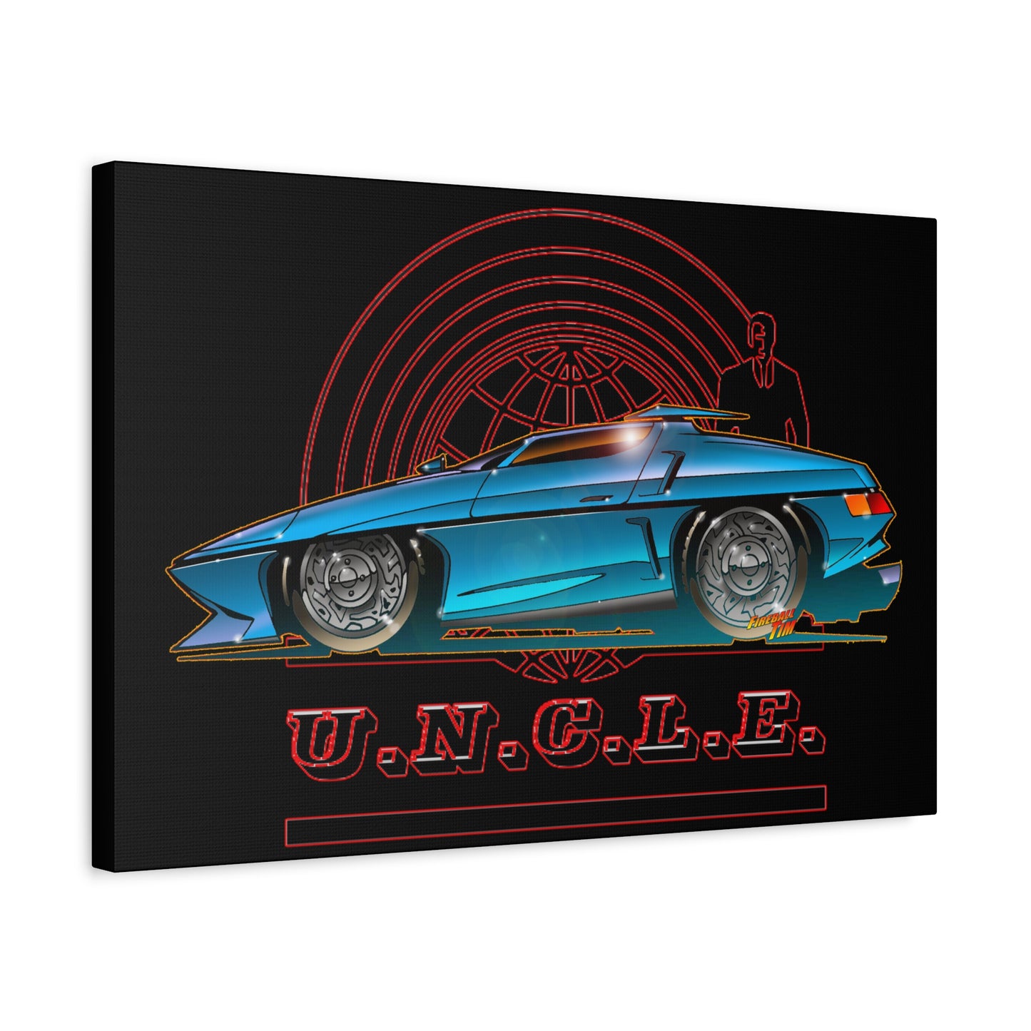THE MAN FROM U.N.C.L.E. Piranha TV Car Fireball Canvas Art Print