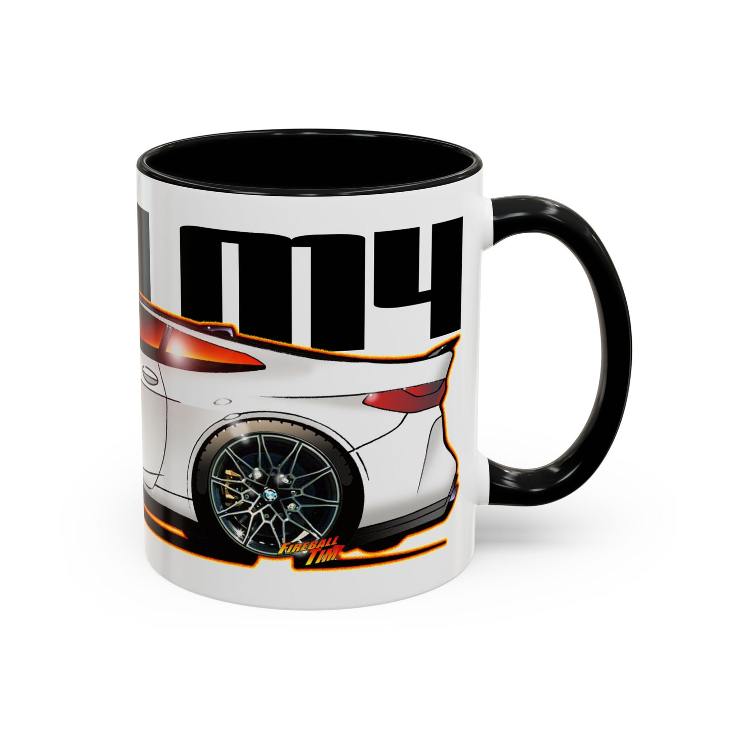 BMW M4 2025 Fireball Art Collectible Coffee Mug - 2 Sizes