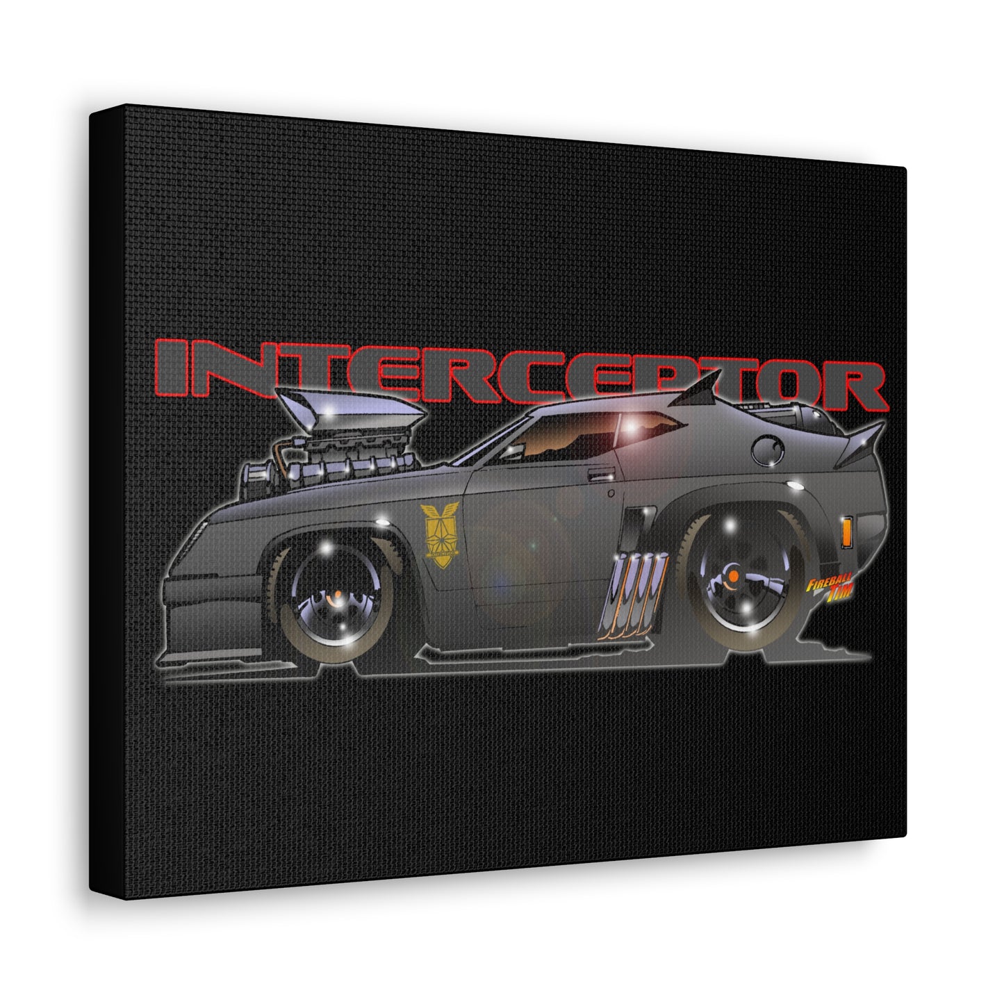 Canvas Print - MAD MAX INTERCEPTOR POLICE CAR Concept Art 11x14