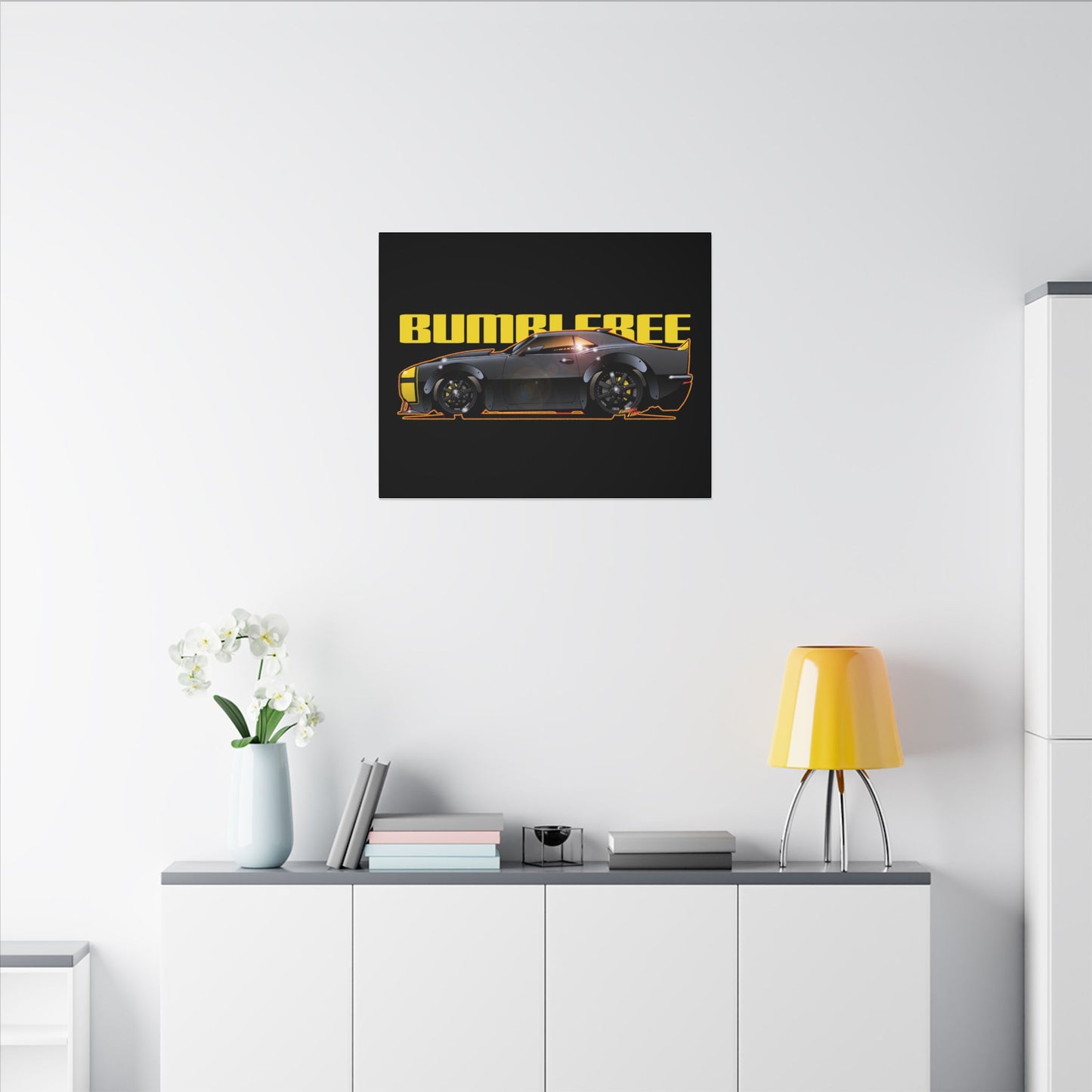 TRANSFORMERS BUMBLEBEE 1967 Camaro Fireball Art Canvas Print