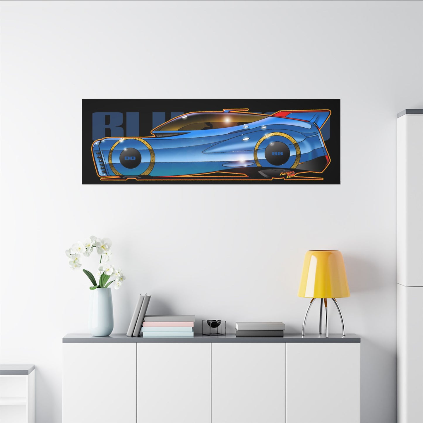 BLUEBIRD FIREBALL CONCEPT Canvas Art Print - 11x14