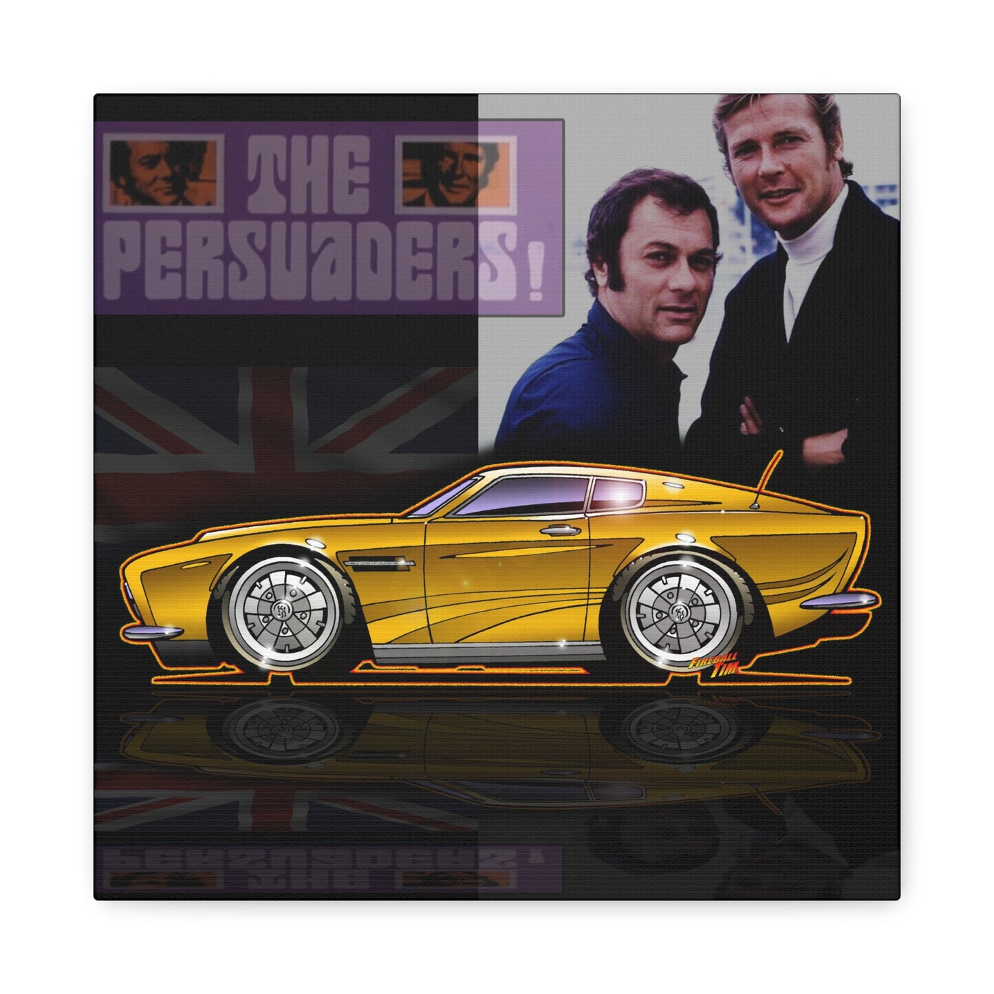 PERSUADERS ASTON MARTIN Fireball Art Canvas Wall Print - 12x12