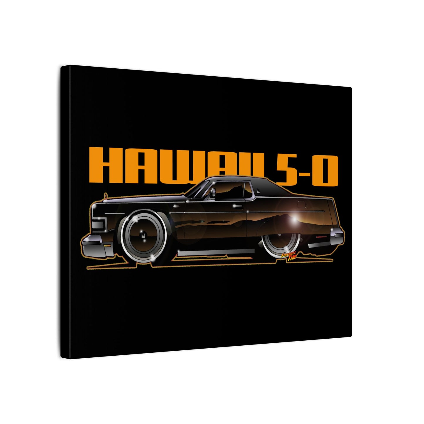HAWAII 5-O 1974 MERCURY MARQUIS BROUGHAM Fireball Art Canvas Print - 11X14