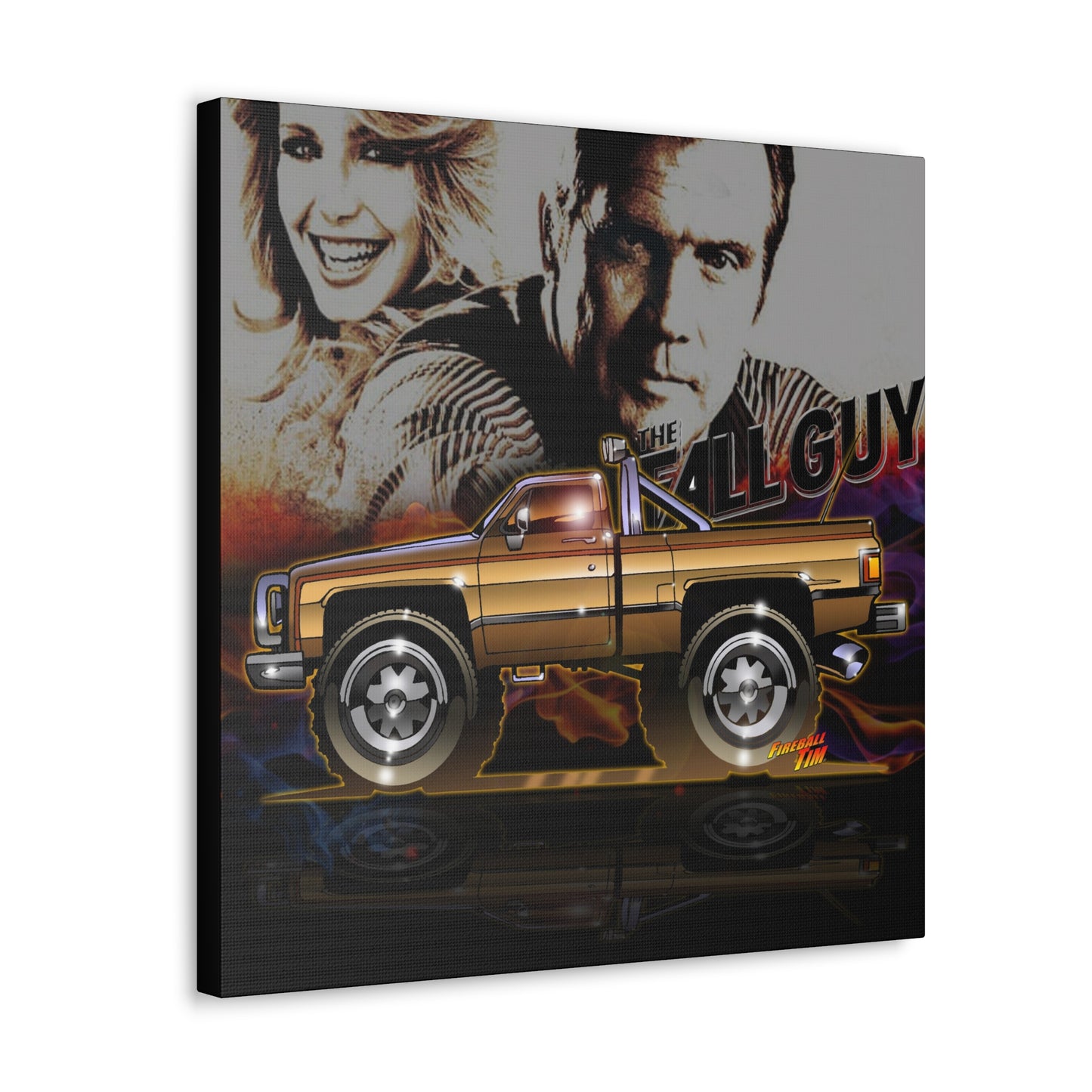 THE FALL GUY 1982 GMC K-2500 TV Show Canvas Wall Print MASTERPRINT 2 Sizes