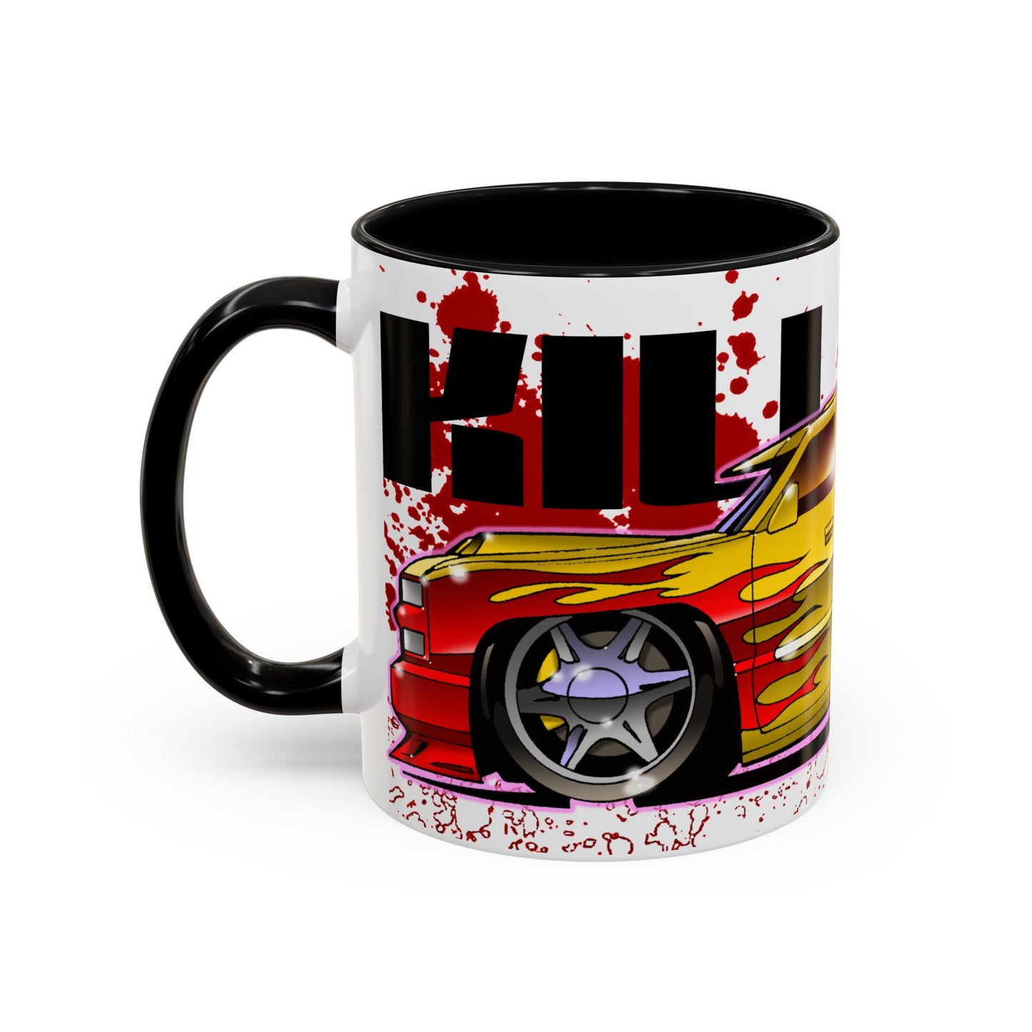 KILL BILL PUSSY WAGON Chevy Pickup Truck Fireball Art Coffee Mug - 2 Sizes