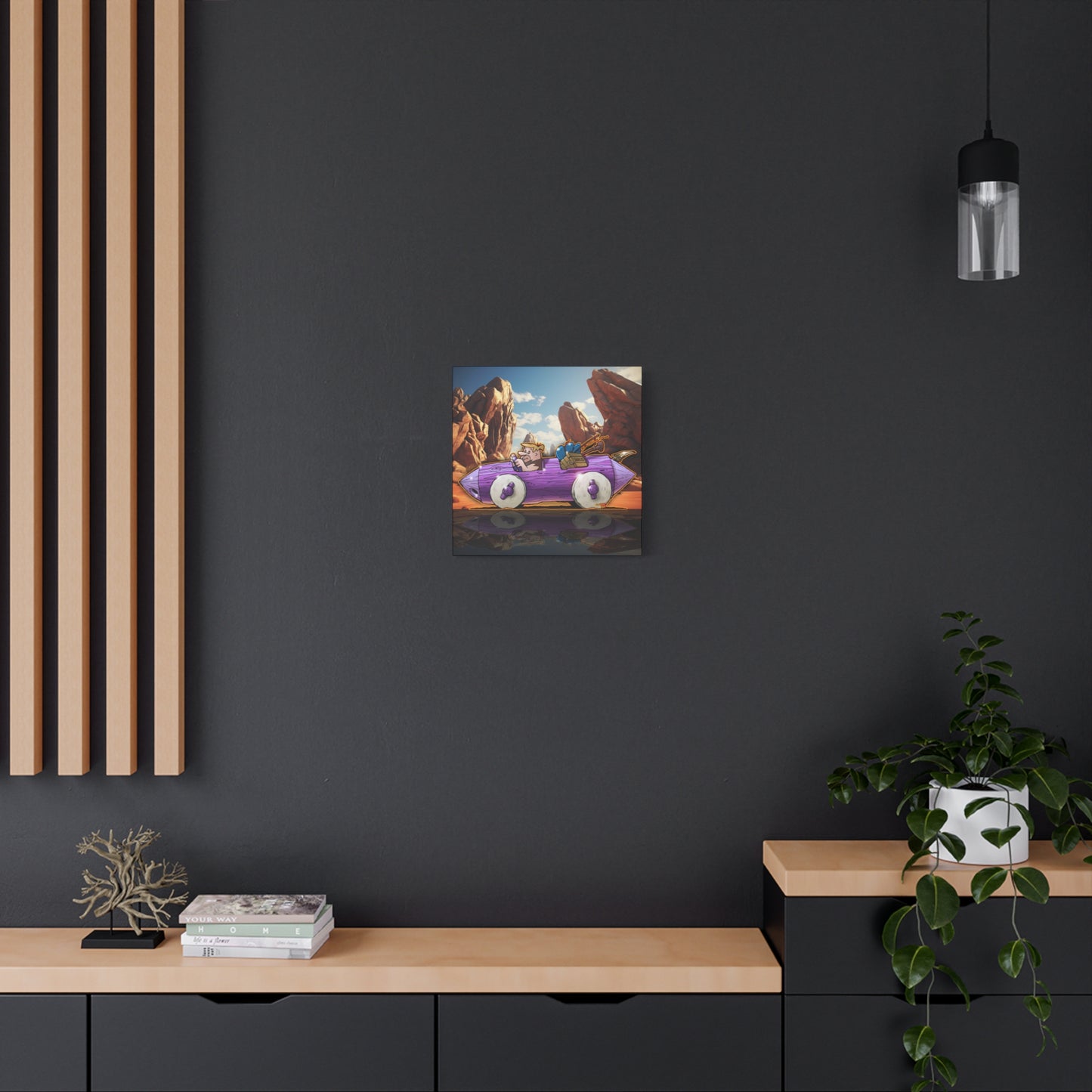 FLINSTONES BARNEY RUBBLE Fireball Art Canvas Wall Print - Multiple Sizes