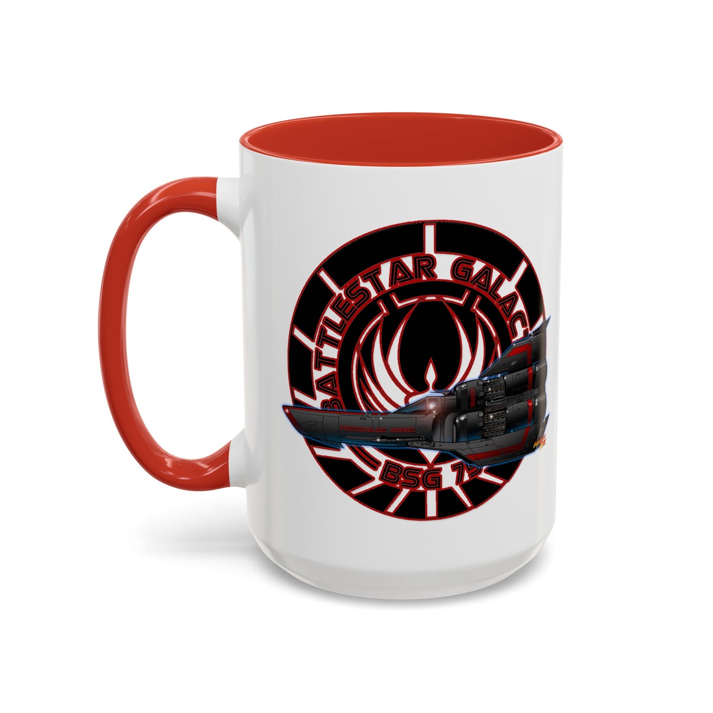 BATTLESTAR GALACTICA Viper Concept Art Crest Coffee Mug 11 and 15oz