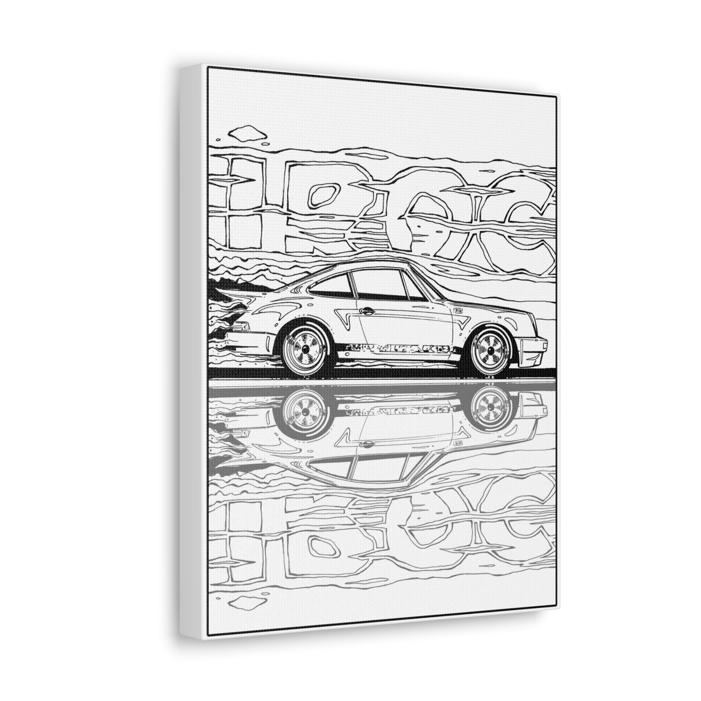 PORSCHE 911 CARRERA RSR IROC Concept Art Canvas Print 11x14