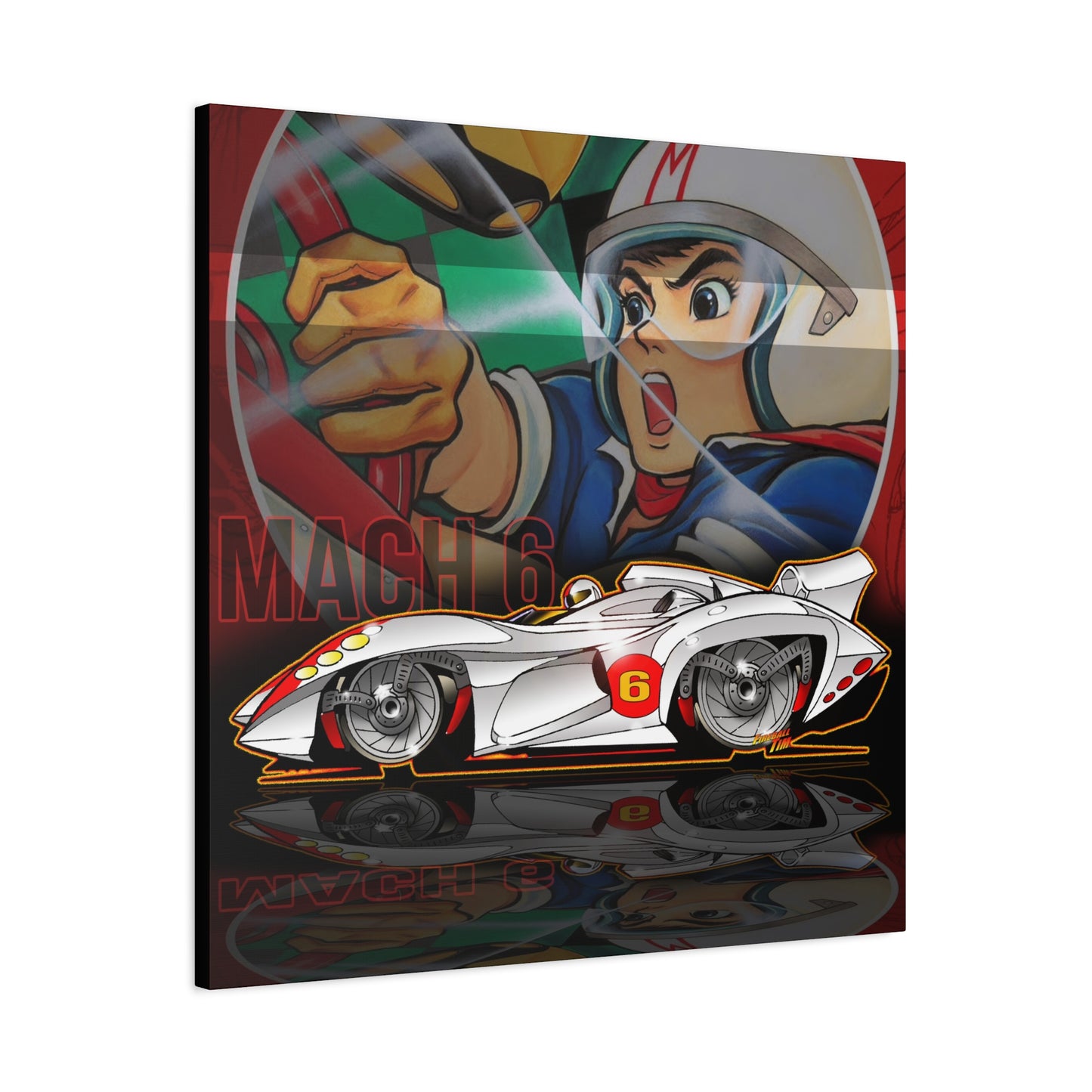SPEED RACER MACH 6 Fireball Art Collectible Canvas Print - Multiple Sizes