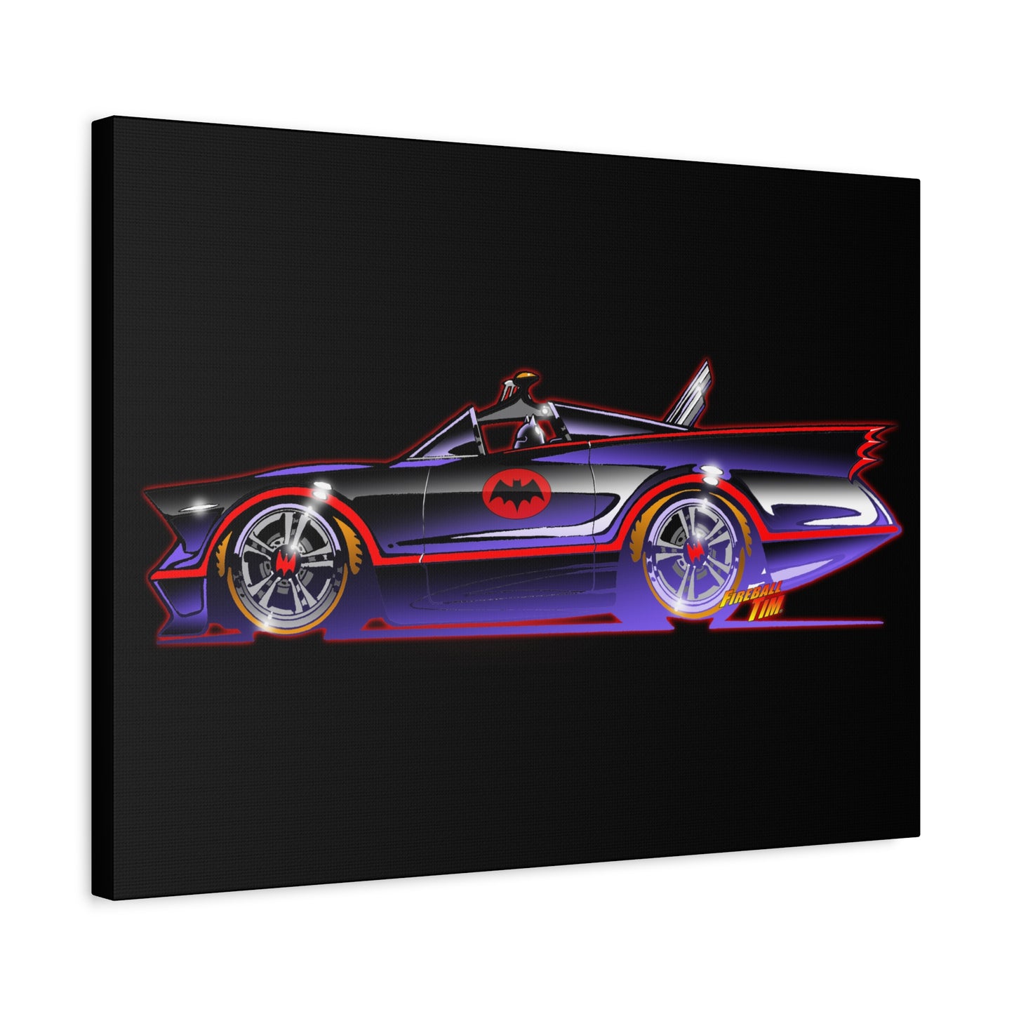 BATMOBILE 1966 BATMAN TV Car Canvas Art Print 11x14