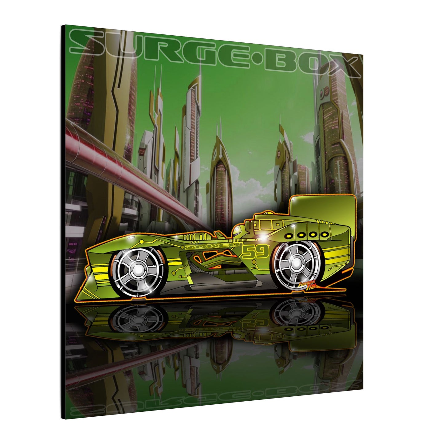 SPEED RACER SURGE BOX Zokeo Race Car Collectible Fireball Art Canvas Print