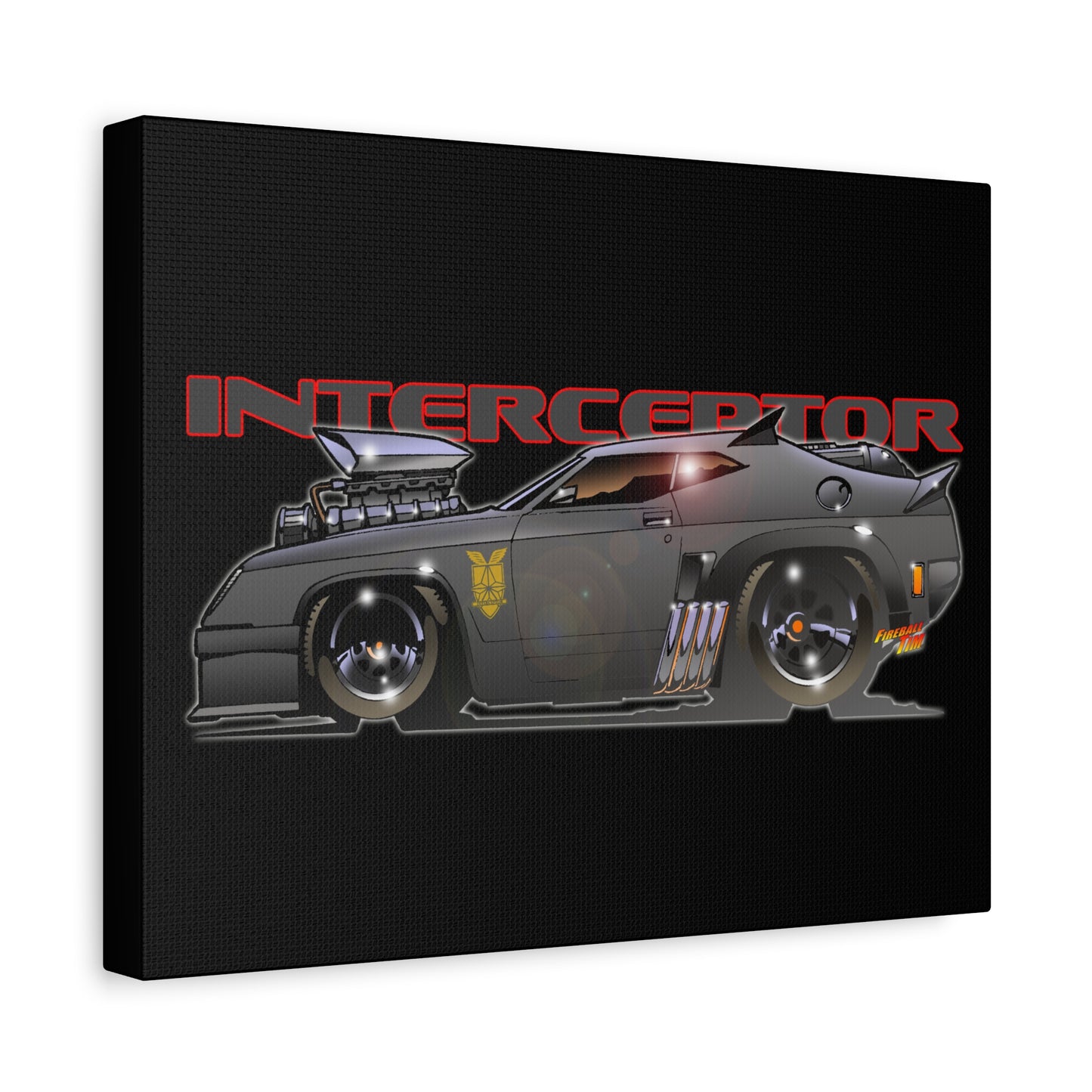 MAD MAX INTERCEPTOR POLICE CAR Canvas Art Wall Print - 11x14