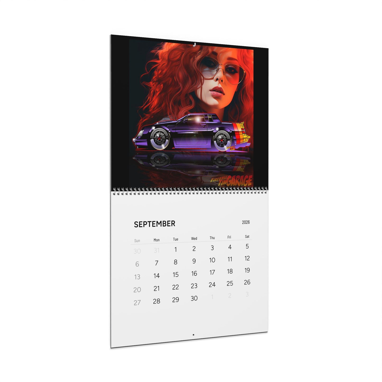 FIREBALL TIM GARAGE 2026 Muscle Car Calendar - 2 Sizes