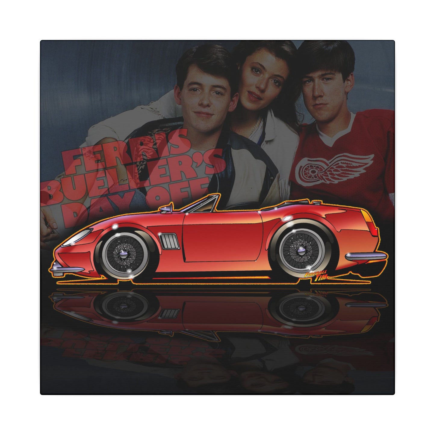 FERRIS BUELLERS DAY OFF 1985 FERRARI Modena Spyder California Art Canvas Print - 12x12