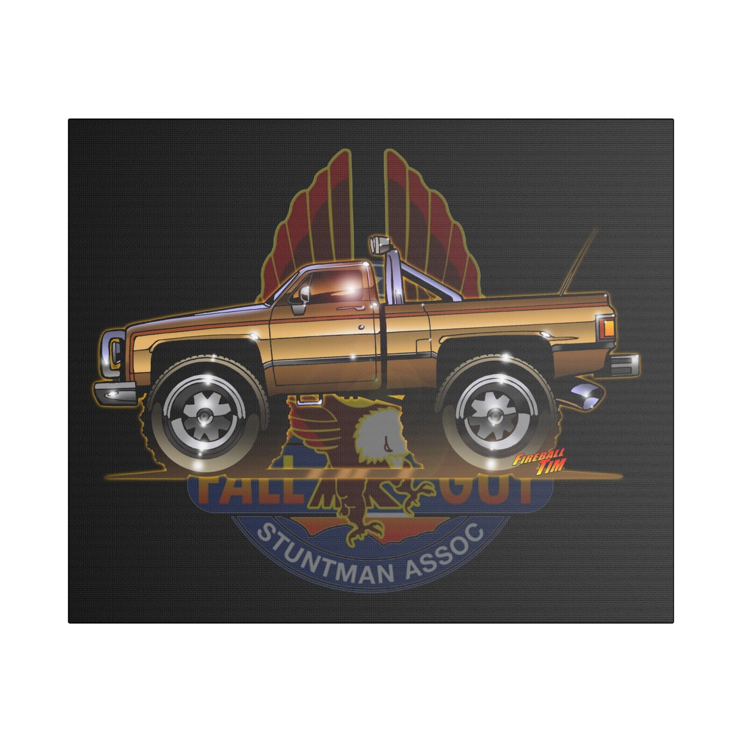 THE FALL GUY 1982 GMC K-2500 TV Show Truck Canvas Art Print - 11x14