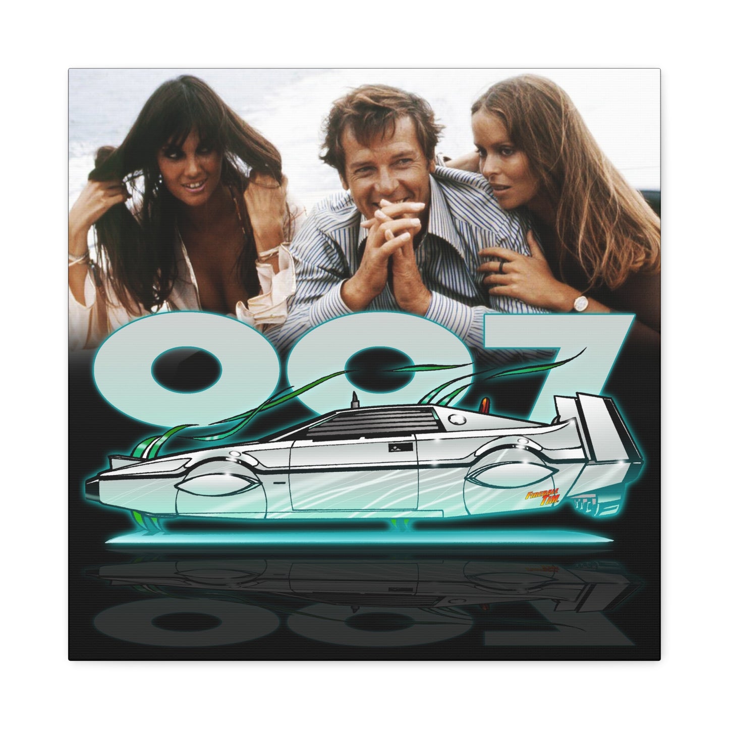 LOTUS SUBMARINE James Bond Fireball Art Canvas Print
