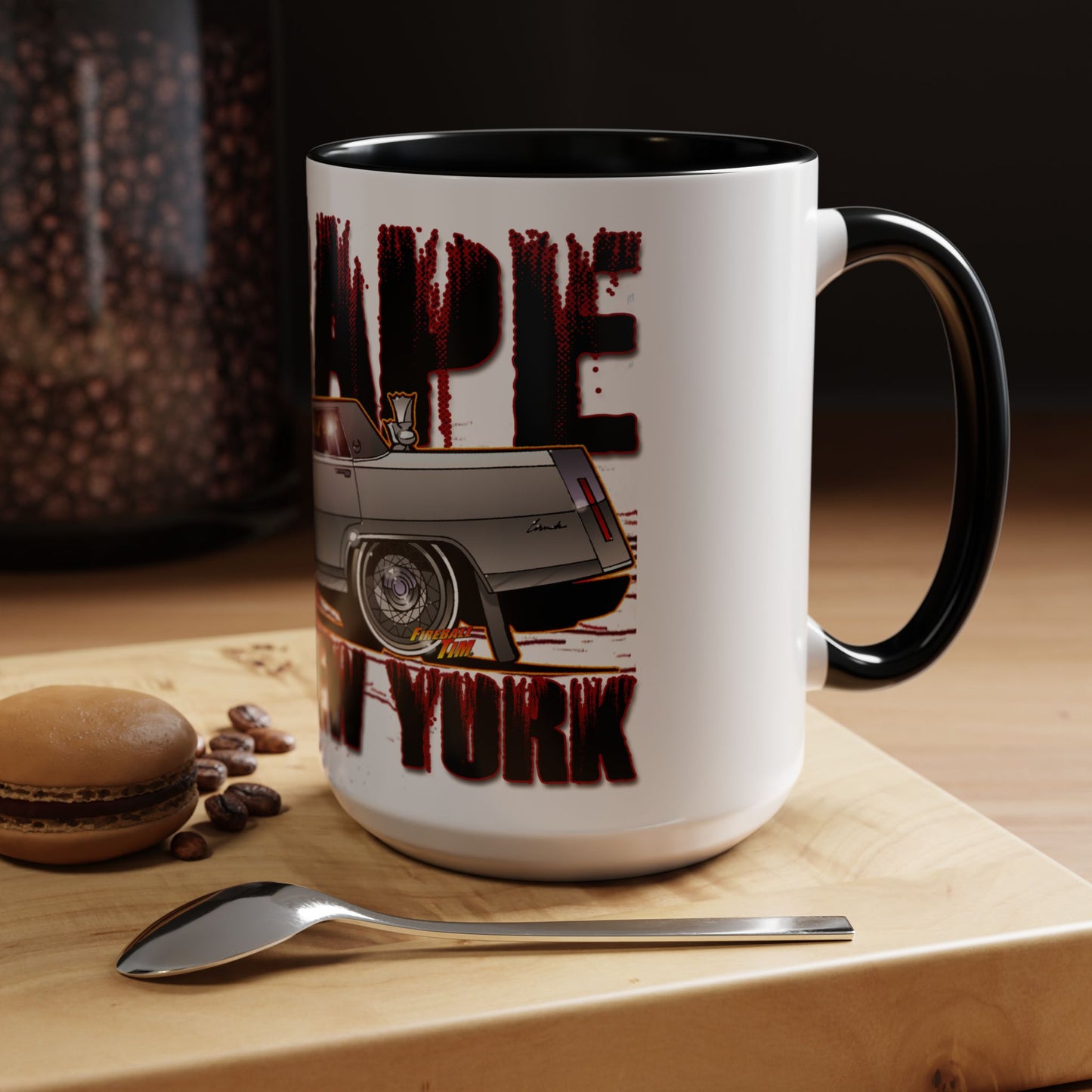 ESCAPE FROM NEW YORK Duke Cadillac Concept Art Coffee Mug 2 Sizes