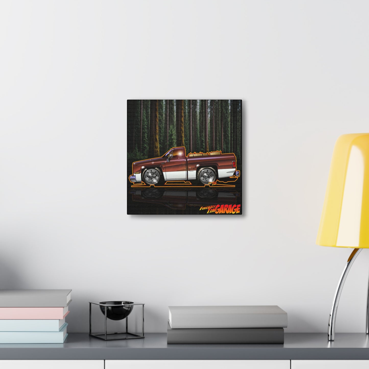 GMC SIERRA CLASSIC PICKUP 1982 Concept Art Canvas Print 12x12