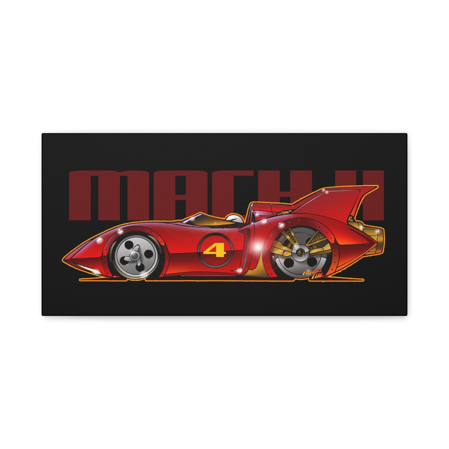 SPEED RACER MACH 4 Fireball Art Canvas Wall Print