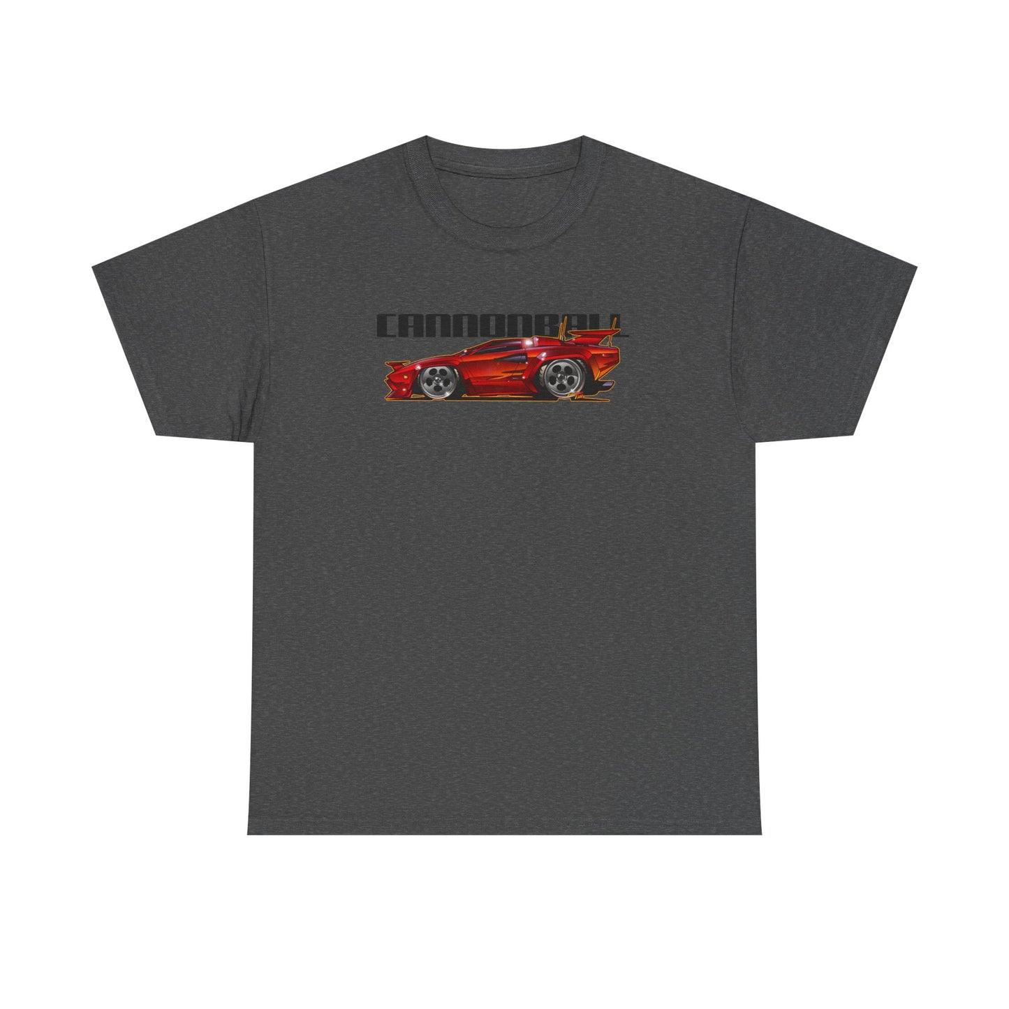 CANNONBALL RUN LAMBORGHINI COUNTACH Heavy Cotton Tee Shirt - Multiple Colors