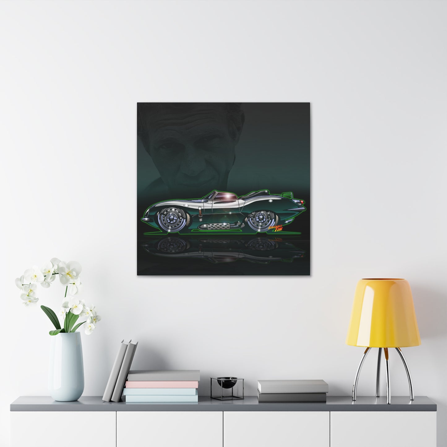 JAGUAR XKSS 1956 Steve McQueen MASTERPRINT Concept Art Canvas Print 3 Sizes