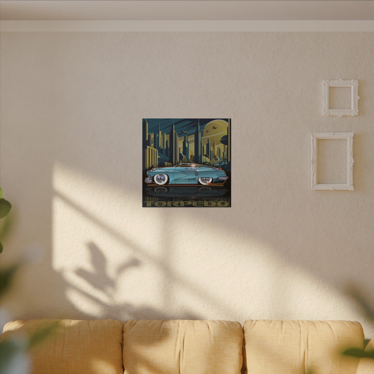 TUCKER TORPEDO 48 Collectible Fireball Art Canvas Print