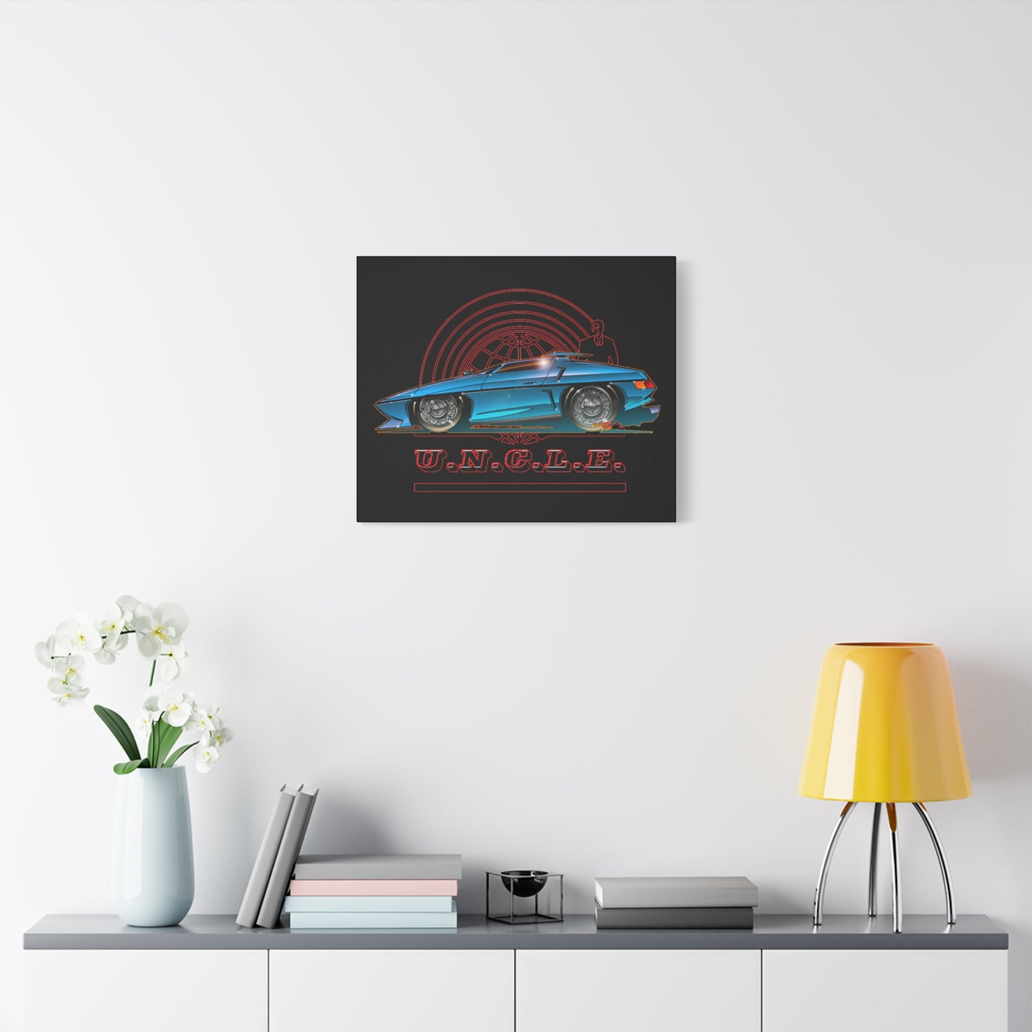 THE MAN FROM U.N.C.L.E. Piranha TV Car Fireball Canvas Art Print