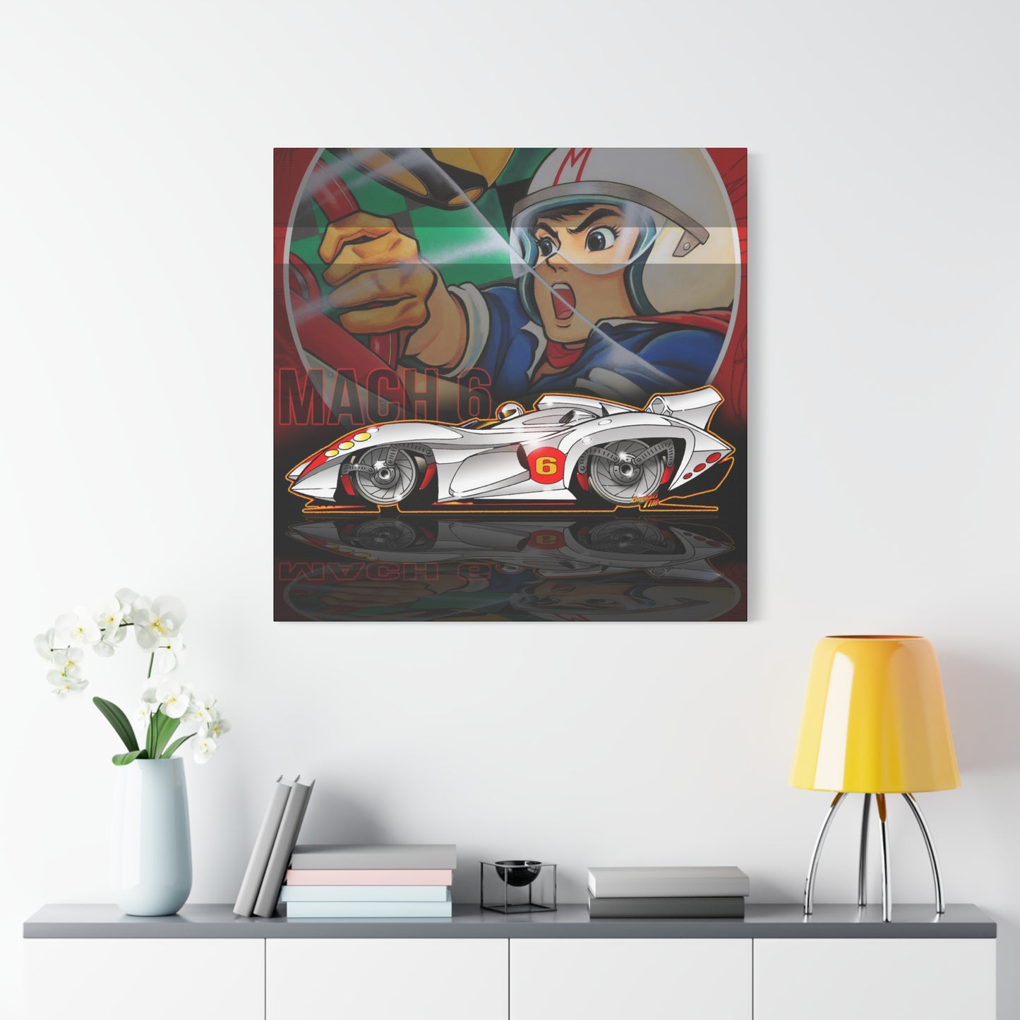SPEED RACER MACH 6 Fireball Art Collectible Canvas Print - Multiple Sizes