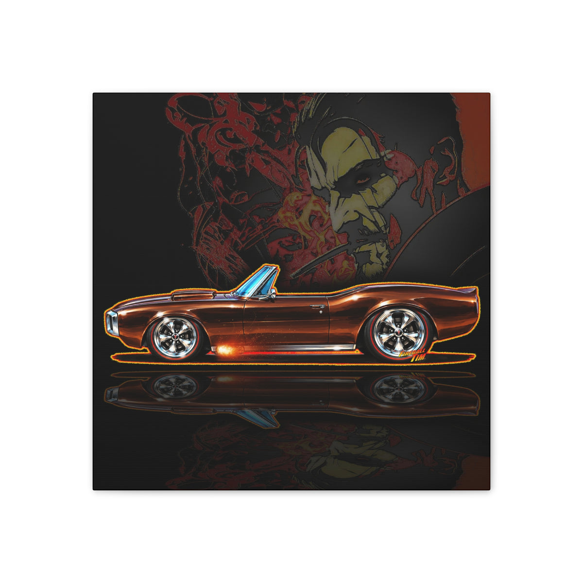 HOT WHEELS Sweet 16 CUSTOM FIREBIRD Collectible Fireball Art Canvas Stretched Print