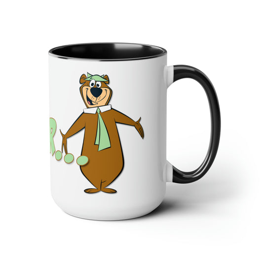 YOGI BEAR Get Smarter Vintage Coffee Mugs 15oz