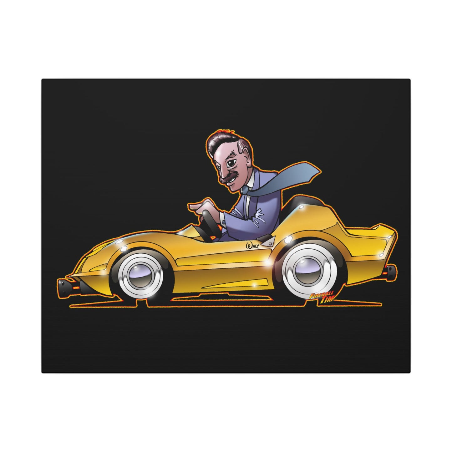 AUTOPIA CLASSIC Walt Disney Fireball Art Canvas Print