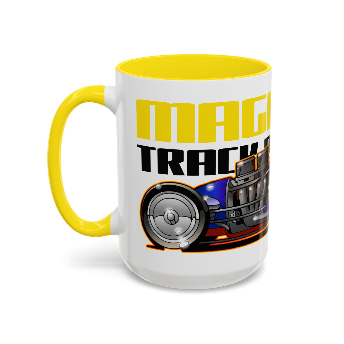 MAGNUSON Track Roadster Hot Rod Fireball Art Coffee Mug - 2 Sizes