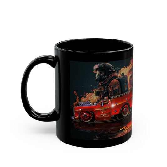 EMERGENCY TV Show Squad 51 Black Coffee Mug 11oz