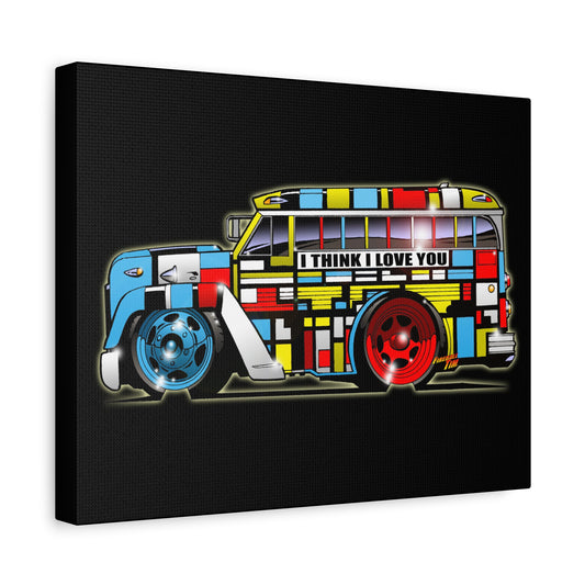 PARTRIDGE FAMILY BUS Fireball Canvas Art Wall Print - 11x14
