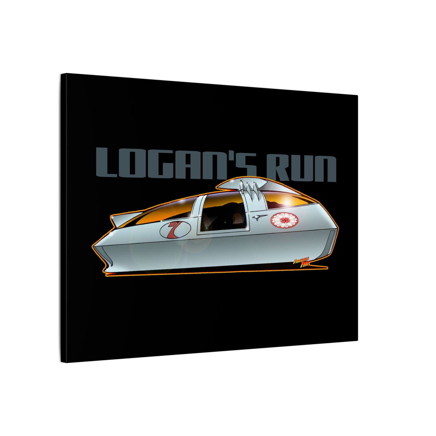 LOGAN'S RUN Sci Fi TV Car Collectible Fireball Art Canvas Print