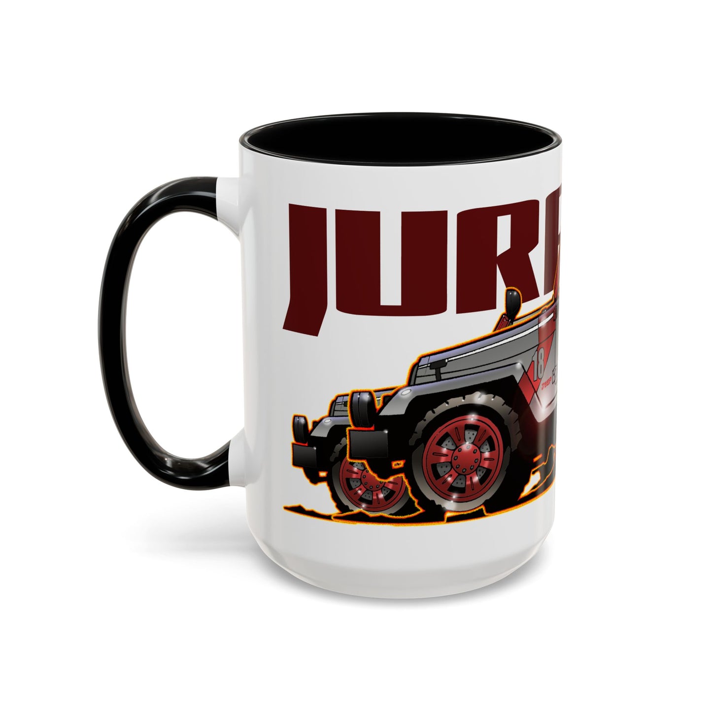 JURASSIC PARK JEEP Collectible Coffee Mug - 2 Sizes Adventure - Perfect for Dinosaurs Fans, Unique Retro Gift, Morning Coffee, Movie Lovers
